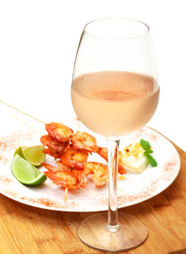 Fried King Prawns Served in Plate