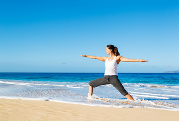 Fototapeta na wymiar Woman Practicing Yoga