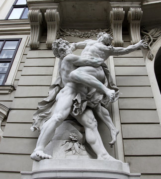 Hercules fighting Antaeus, Hofburg, Vienna