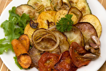 Baked vegetables