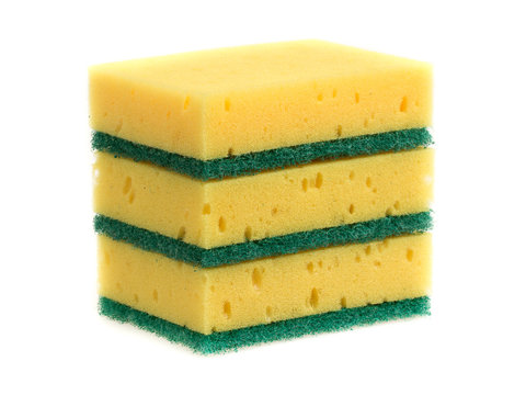 Kitchen sponge isolated