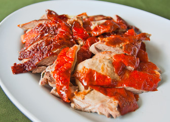 Preparing roasted duck