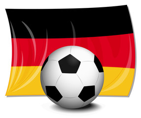 Naklejka premium Football and germany flag