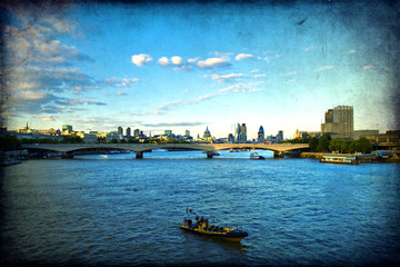 Naklejka premium Landscape, River Thames, London