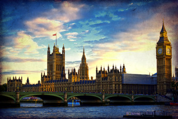Fototapeta na wymiar The Houses of Parliament, London