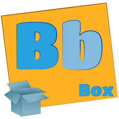 B-box/Colorful alphabet letters with words and their image