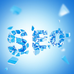 SEO breakthrough abstract composition