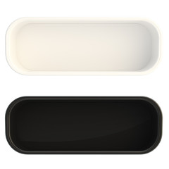 Lengthwise shelf copyspace showcase isolated