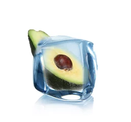 Foto auf Acrylglas Avocado im Eiswürfel © Lukas Gojda