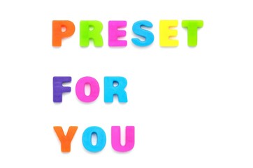 アルファベット　PRESENT FOR YOU
