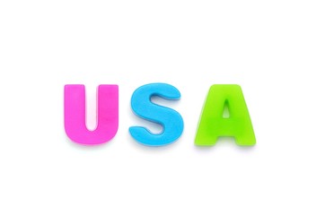 アルファベット　USA