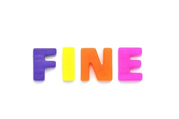 アルファベット　FINE