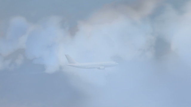 Uncolored template airliner with alpha channel