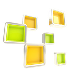 Cube copyspace shelves as abstract background