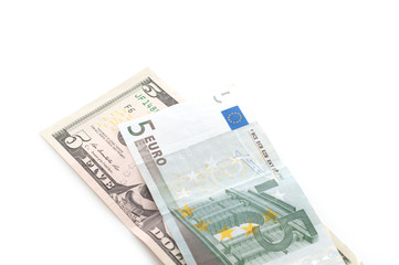 Obraz na płótnie Canvas Dolar vs euro