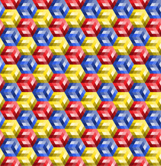 Stacked Multi – Colored Cube Background