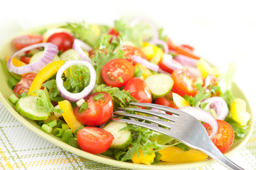 vegetable salad on a plate