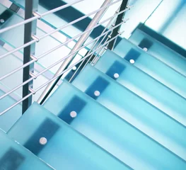 Photo sur Plexiglas Escaliers Escalier en verre moderne