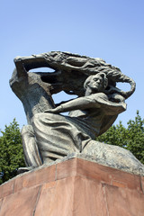 Statue of Frederic Chopin in Lazienki in Warsaw