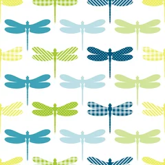 Blue/Green Mix Dragonflies Pattern Seamless Pattern © Jan Engel