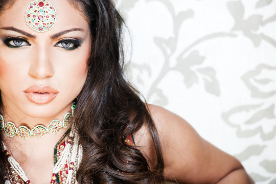 portrait of a beautiful Indian bride