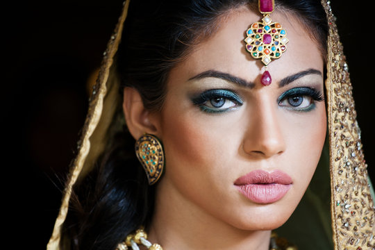portrait of a beautiful Indian bride