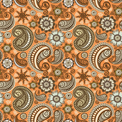 Seamless elegant paisley pattern