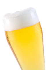 beer into glass
