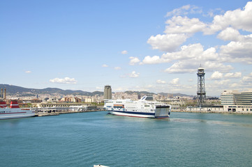 Blick auf den Hafen von Barcelona
