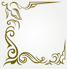 Calligraphic design element and page decoration