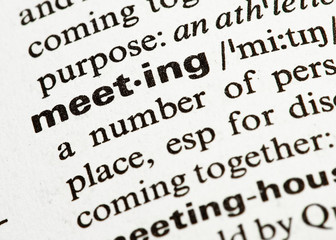 Obraz premium meeting word