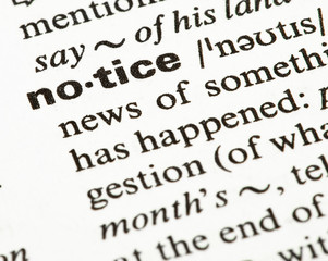notice word