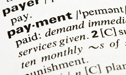 Obraz premium payment word