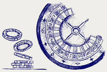 Fototapeta premium Gambling. Sketch