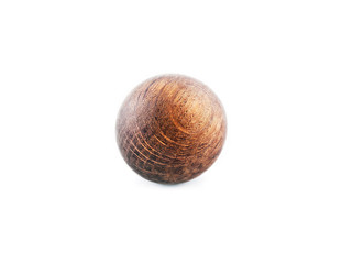 Wooden ball isolated