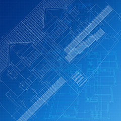 Fototapeta premium Urban Blueprint (vector). Architectural background