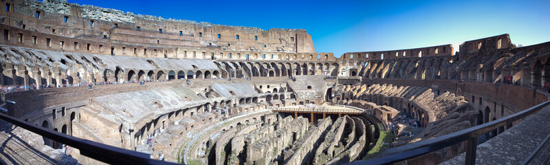 Inside of The Colosseum in Rome