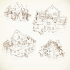 Set of Architectural Icons. Vector background
