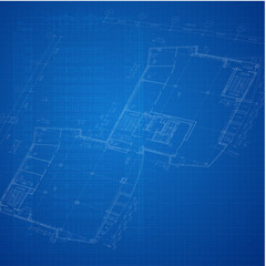 Urban Blueprint (vector). Architectural background