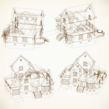 Set of Architectural Icons. Vector background