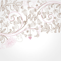 Floral greeting card