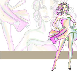 Young woman in weaving dress