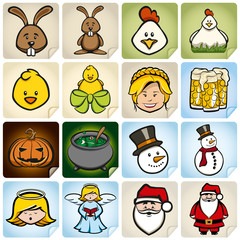 Sticker Set Holidays No. 1