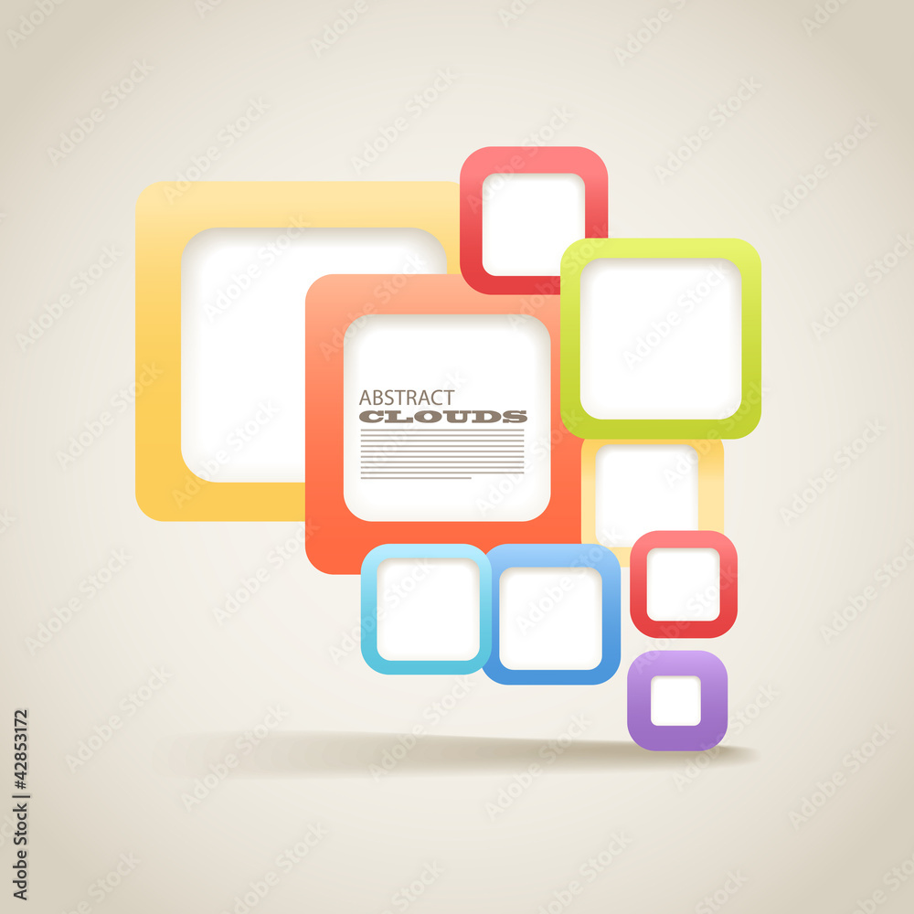 Aufkleber Abstract Background of color boxes with blank area for any conte