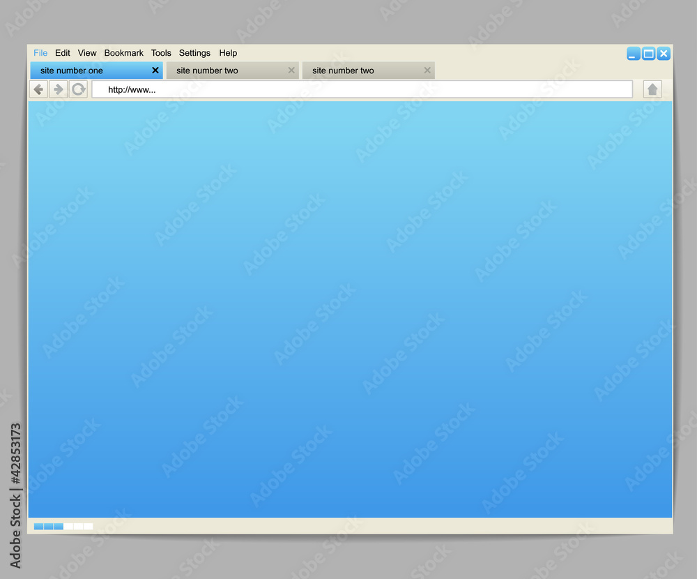 Poster Opened browser window template for any content