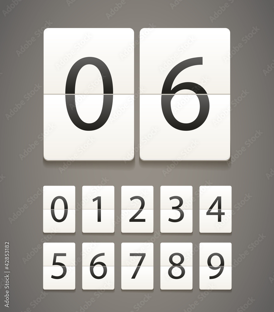 Poster paper diary with digits