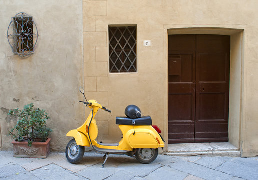 Italian yellow scooter