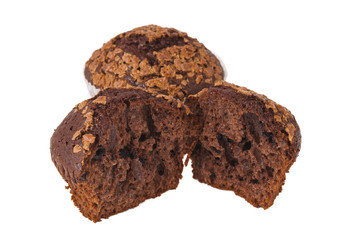 chocolate cake isolated