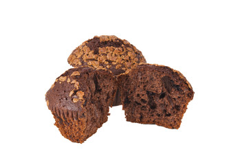 chocolate cake isolated