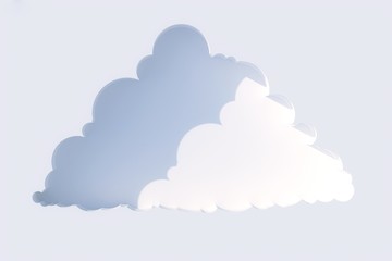 niche in the form of clouds on a white wall in the sun